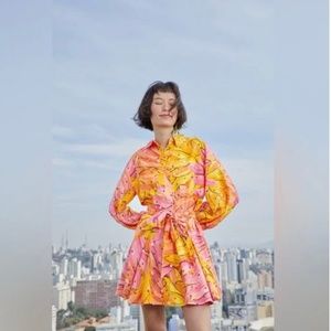 Farm Rio Pink Ombre Bananas Dress